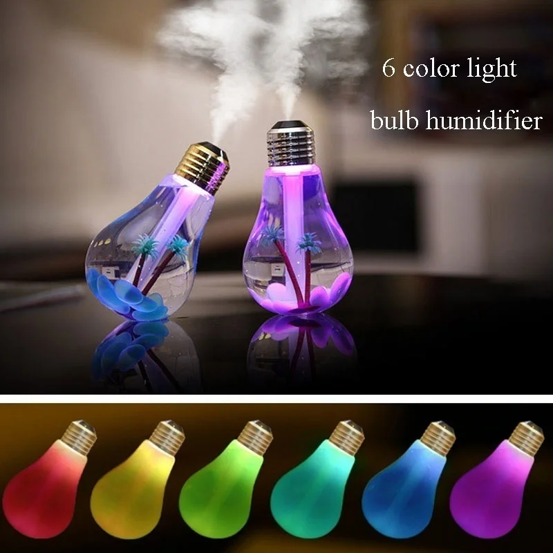 Colorful Landscape Led Night Light Bulb Usb Mini Atomizer Micro Spray Hydrating Household Humidifier Desktop