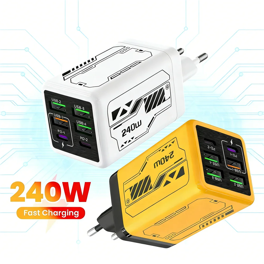 240W Usb Charger 6 …