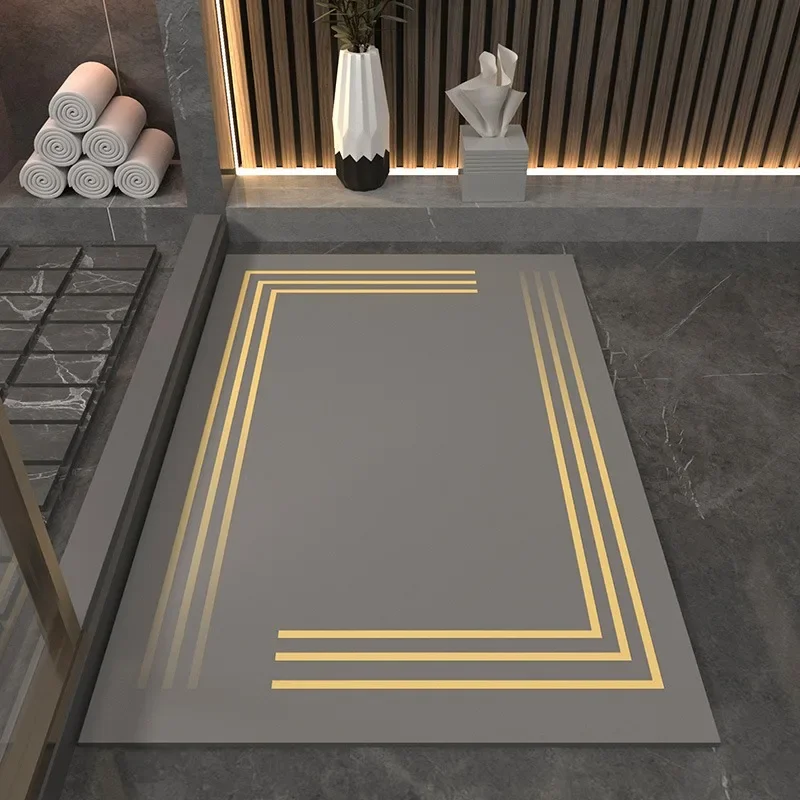 

Коврик для ванной комнаты, водопоглощающий, быстросохнущий напольный коврик, коврики для туалетной двери, противоскользящий ковер из диатомовой грязи, противоскользящий ковер Alfombra Del Baño