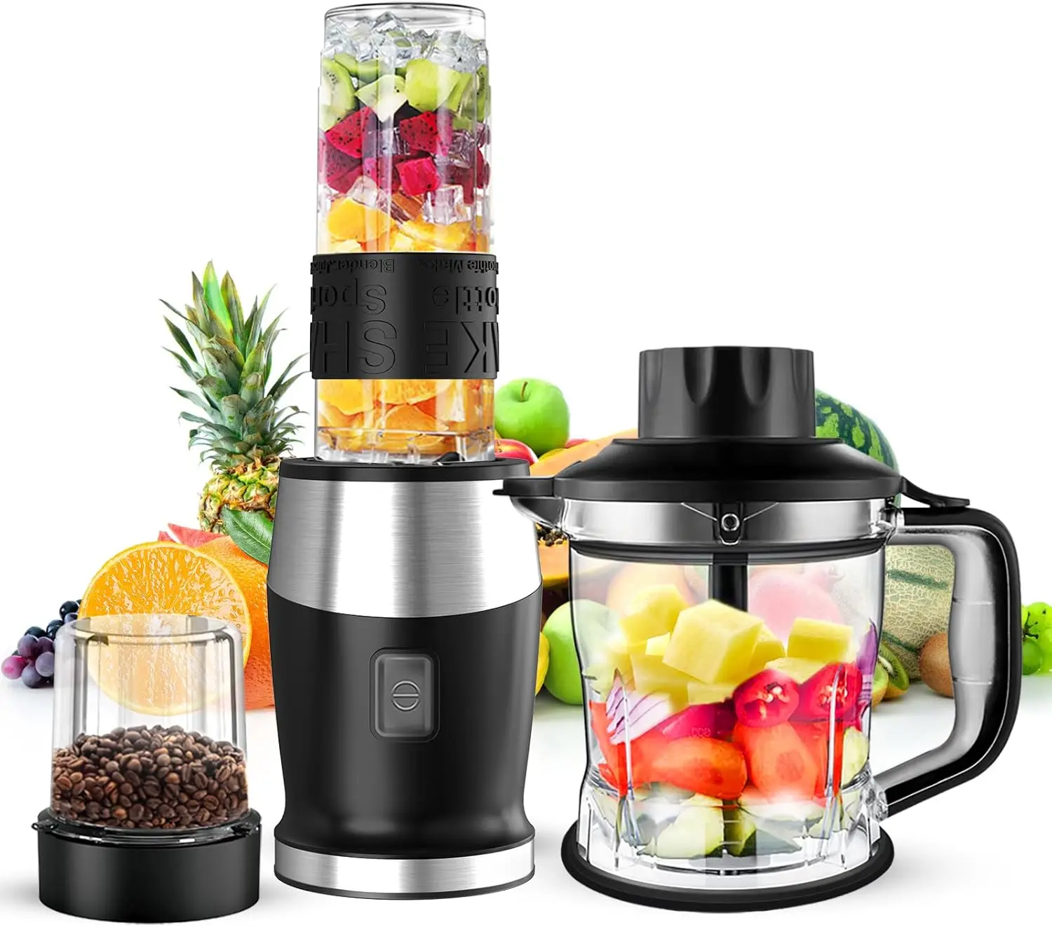 

Blender and Food Processor Combo, Blender for Shakes and Smoothies, Personal Blender Small Blender, Suitable for Kitchen, , 700W