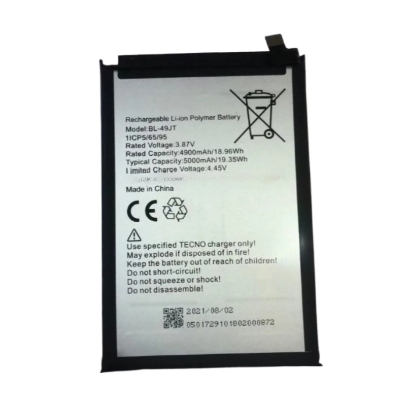 BL-49JT High Quality Phone Battery 3.85V 5000mAh For Tecno Camon 17 Pro CG8 Camon 18P CH7 Spark 8 Pro Brand New