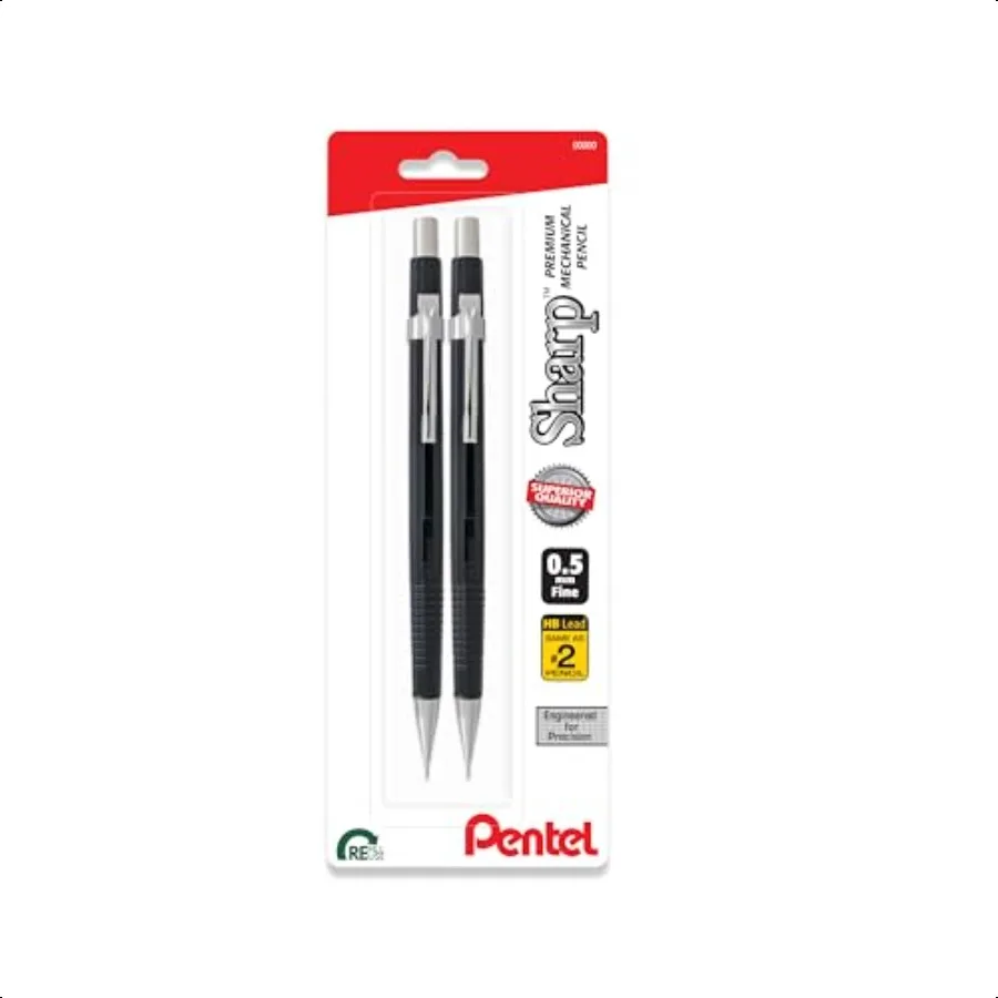 

P205BP2K6 Sharp Mechanical Drafting Pencil 0.5 mm Black Barrel 2 Pack