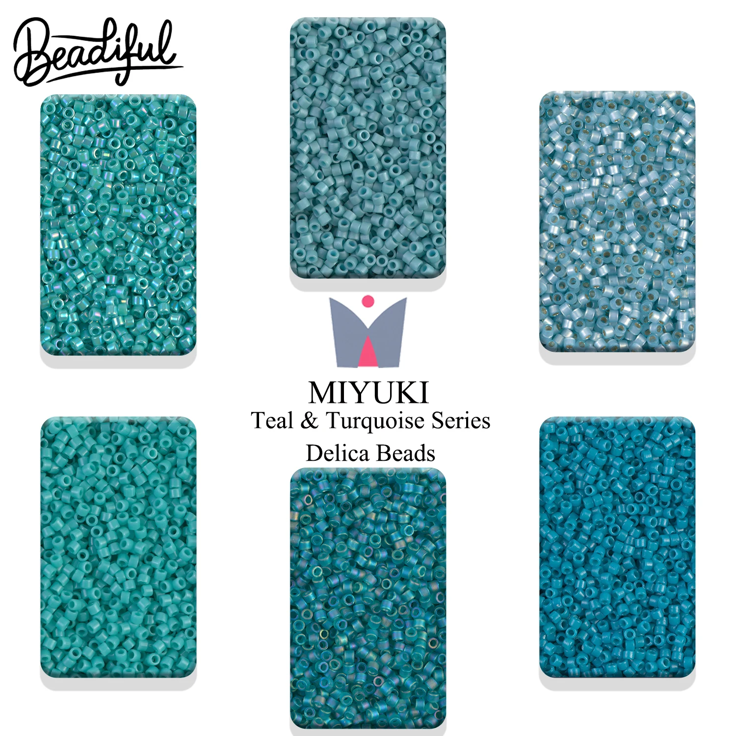 

10g/2000pcs MIYUKI DELICA BEADS 11/0 - Teal Turquoise Series Japan Glass Seed Beads for DIY Earrings & Jewelry Craft