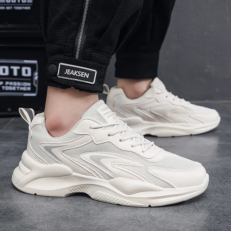 Men's sports casual shoes four season new breathable lightweight soft-sole outdoor running shoes fashion students speed sneakers