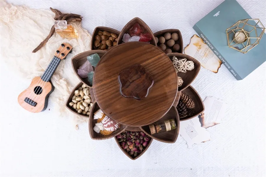 Custom Size Wooden Made Storage Box for Snack Jewelry Ornaments