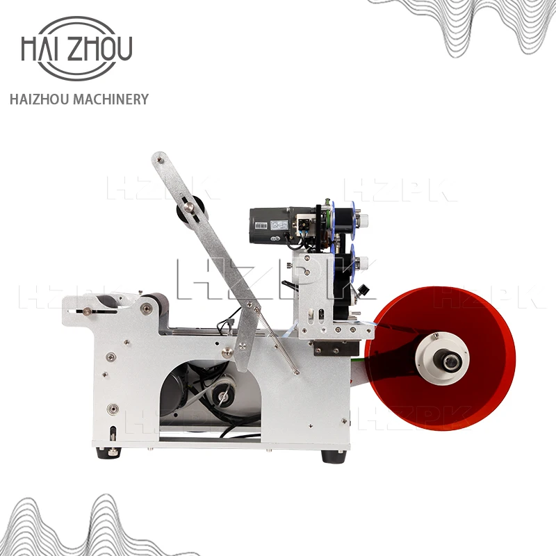 HAIZHOU Semi-Automatic Round Bottle Labeling Machine Stainless Steel Labeler with Date Coding MT-50SC