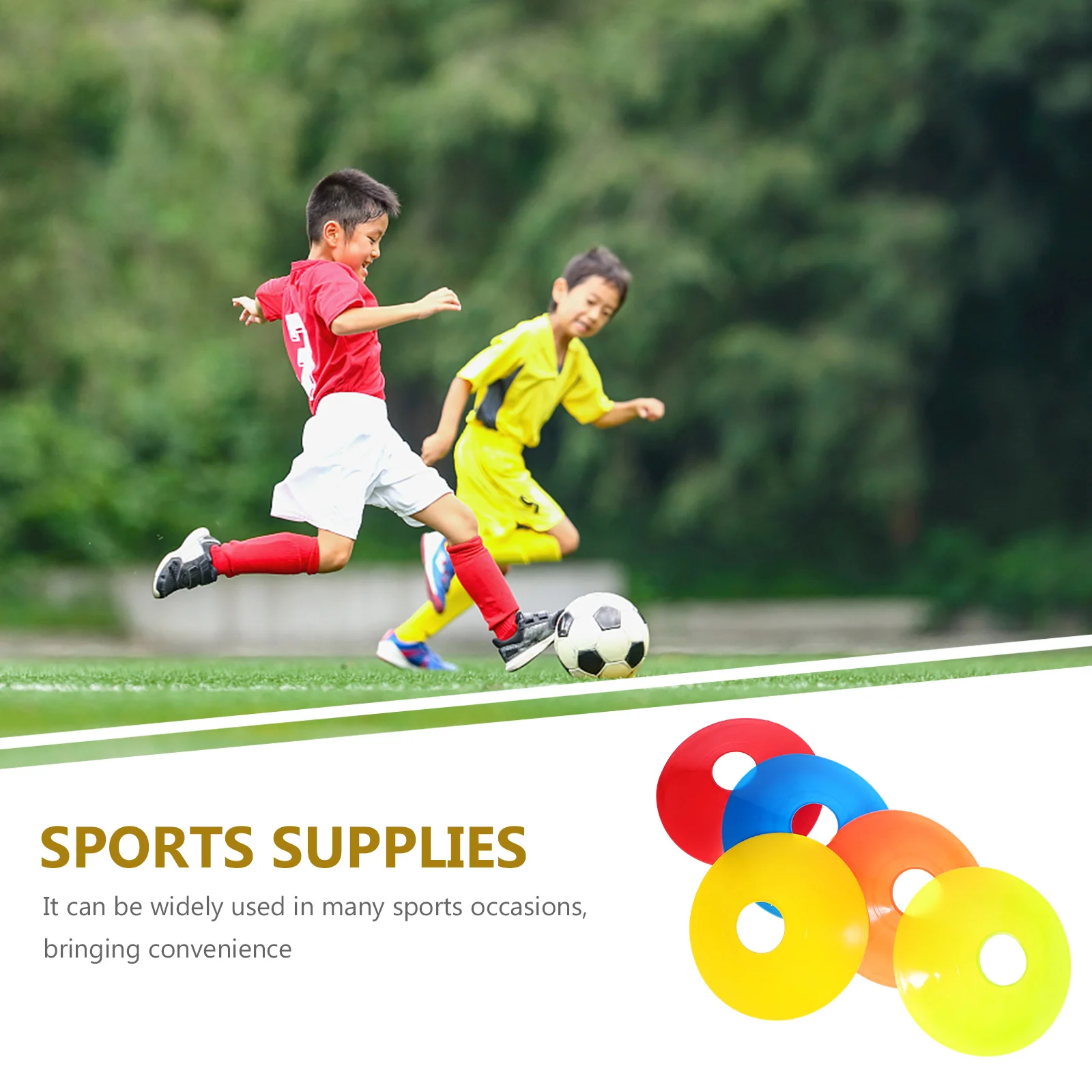 

1 set 1 Set Of Colorful Soccer Training Discs Portable Football Cones For Kids Sports Practice Durable Pe Marking Signs Ground