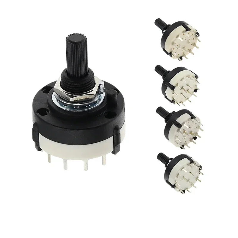 1/5/10Pcs/lot RS26 1 Pole Position 12 Selectable Band Rotary Channel Selector Switch Single Deck Rotary Switch Band Selector