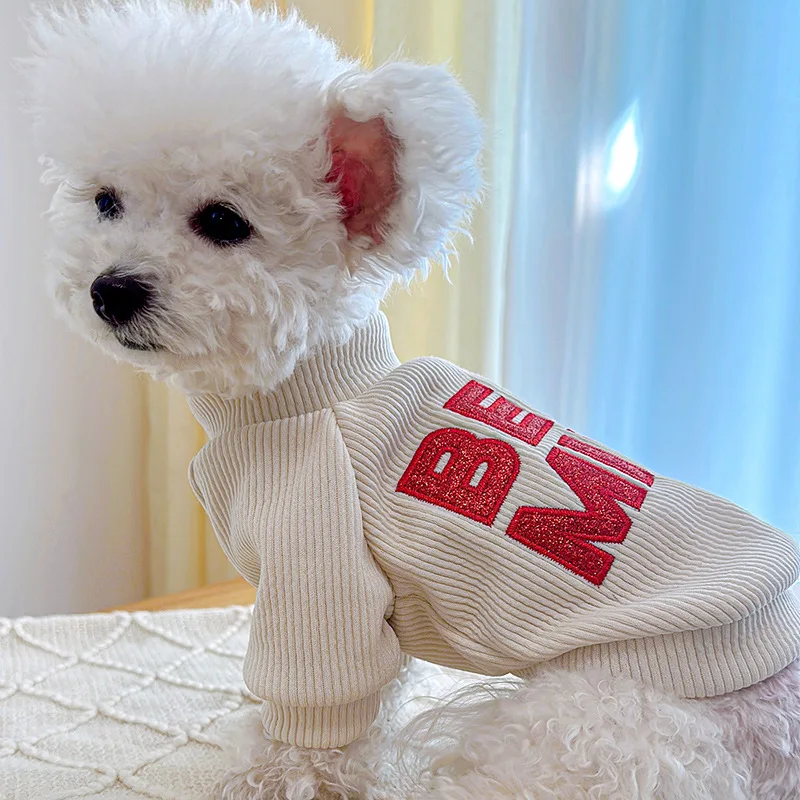 Cute Letter Pattern Dog Hoodie Coat Pet Clothes Pullover Apparel Dog Hoodie Sweatshirt Puppy Costume Pets Sweater For Small Dogs