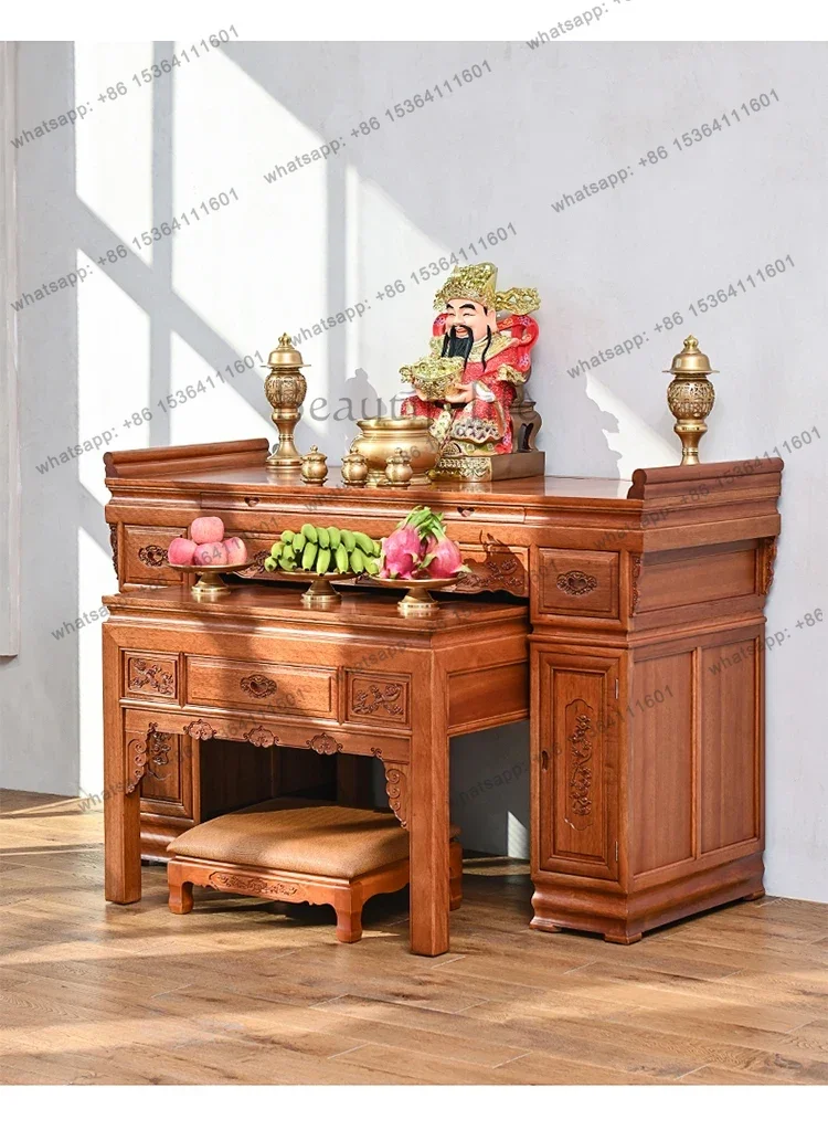 

Altar Buddha Cabinet Incense Case God Table Solid Wood Strip Case Worship Table