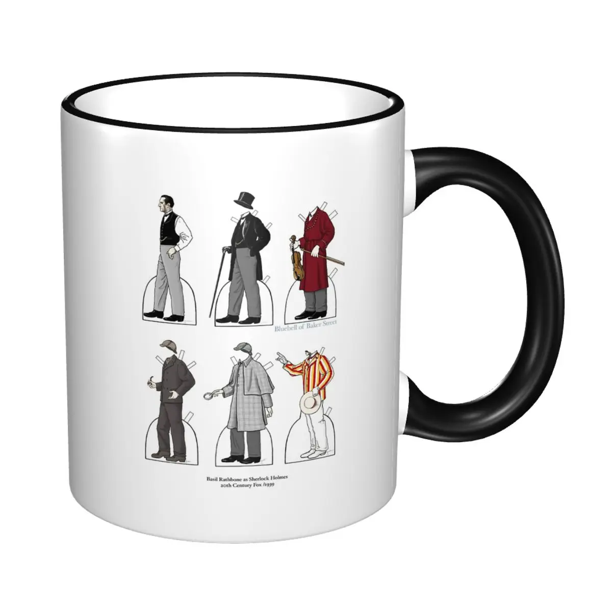 Basil Rathbone Paper Dolls Mug Funny Ceramic Coffee Cups Tea Mugs Milk Cup Drinkware Gifts for Friends