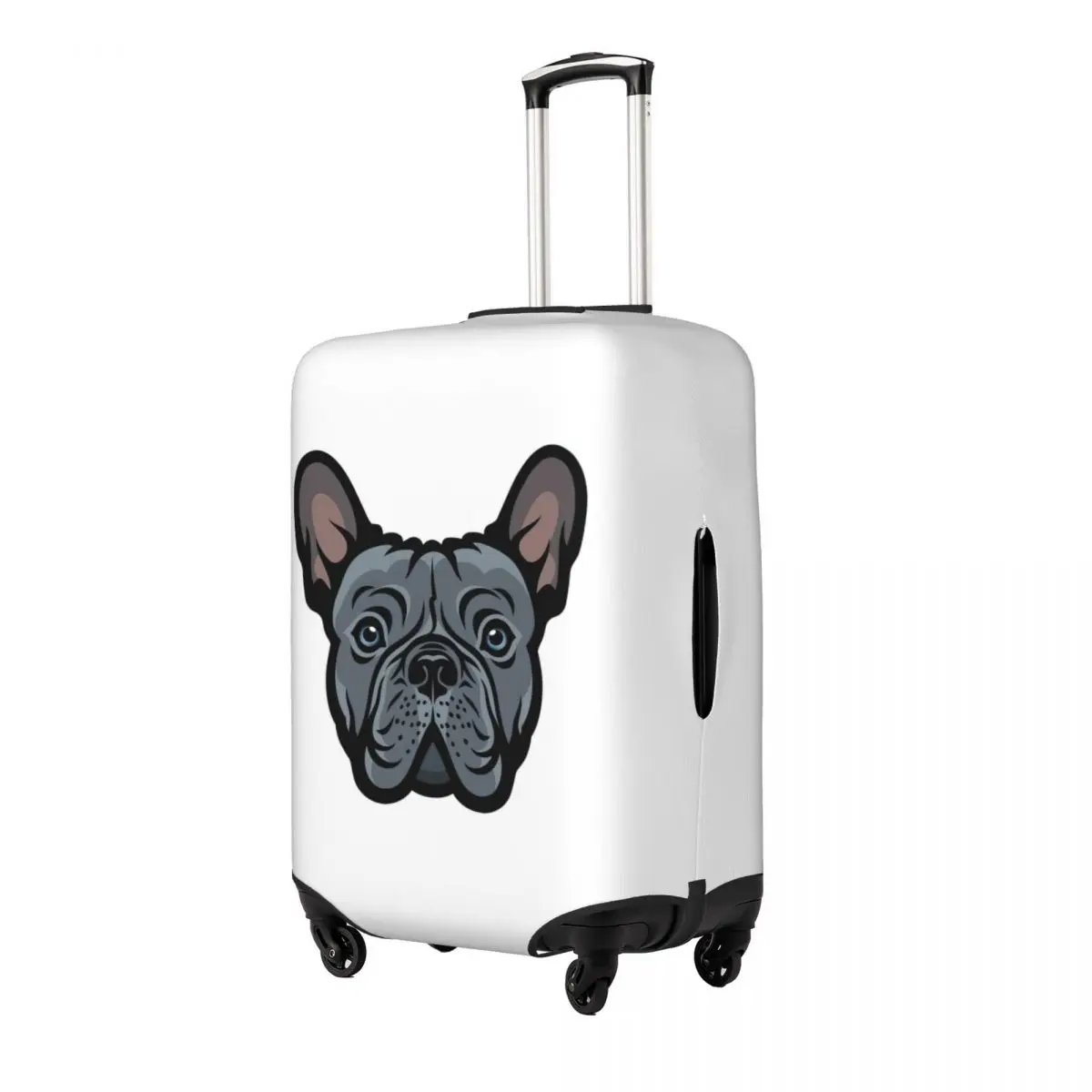 French Bulldog Face Print Luggage Protective Dust Covers Elastic Waterproof 18-32inch Suitcase Cover Travel Accessories