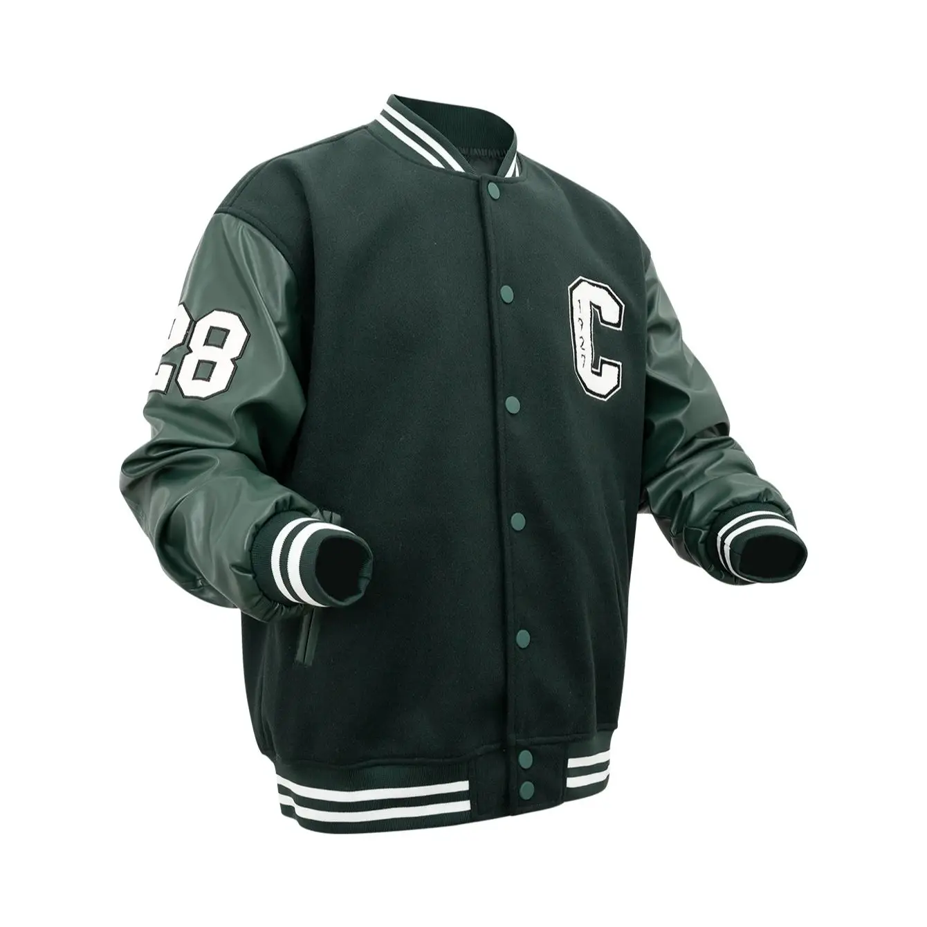 

Men's Patch Baseball Bomber Jacket Long Sleeve Team Sport Coat Casual Streetwear Vintage Autumn Spring Outerwear