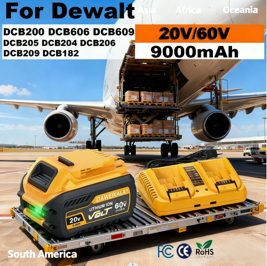 

60V 9000mAh For Dewalt DCB609 Battery Replacement Li-ion Battery DCB200 DCB205 DCB606 DCB206 DCB209 DCB182 Power Tool Battery