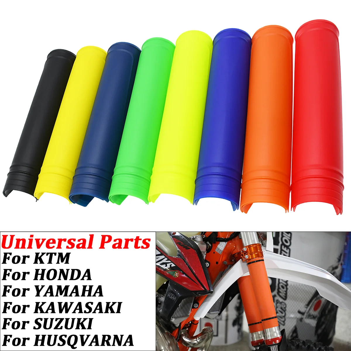 

Motorcycle Universal Fork Cover Shock Absorber Guard Protector For KTM ALL 2004-2018 50cc-530cc HONDA YAMAHA KAWASAKI SUZUKI