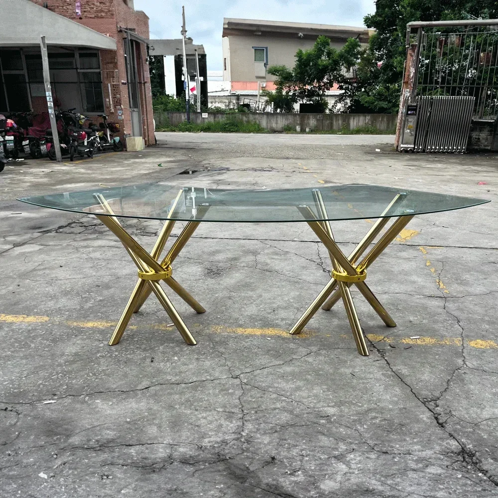 Luxury Golden Metal Wedding Party Dinning Table Legs On Sales