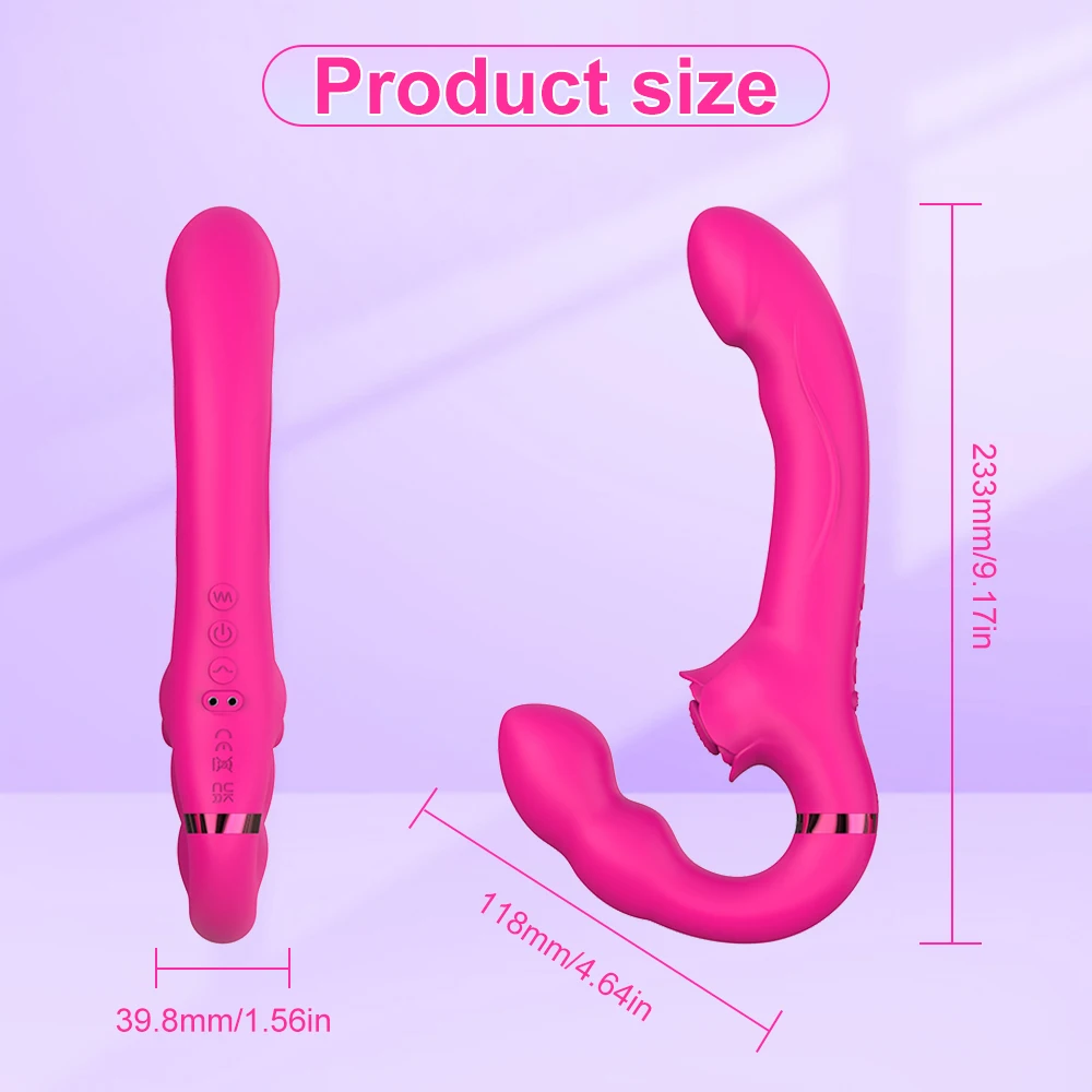 Double-Ended Vibrator for Women G-Spot Dildo Penis Wireless Remote Control Vagina Lesbian Couples Adult Sexy Sex Toys