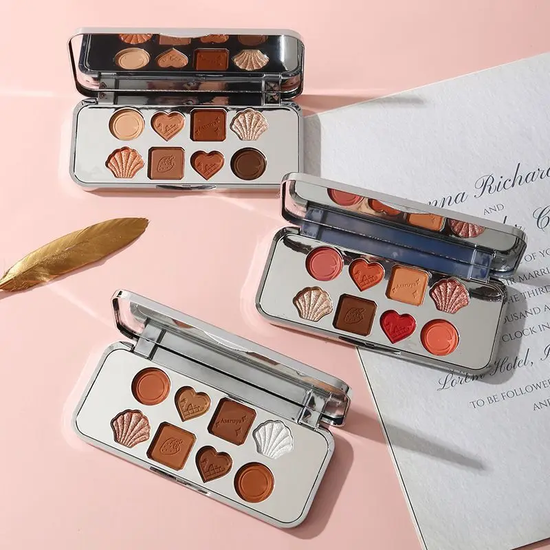 لوحة ظلال عيون 8 ألوان غير لامعة، منتجات مكياج هايلايتر تدوم طويلاً، مستحضرات تجميل نسائية كورية، صحة جمالية