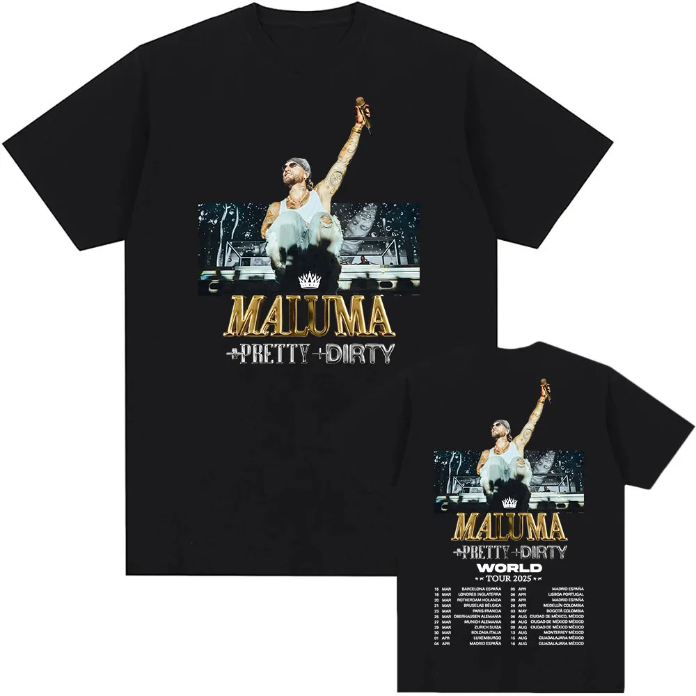 

+pretty +dirty World Tour 2025 Tshirts Maluma Singer Printing T-shirt Summer Short Sleeve Mens T Shirt Grunge Style Fashion Tees
