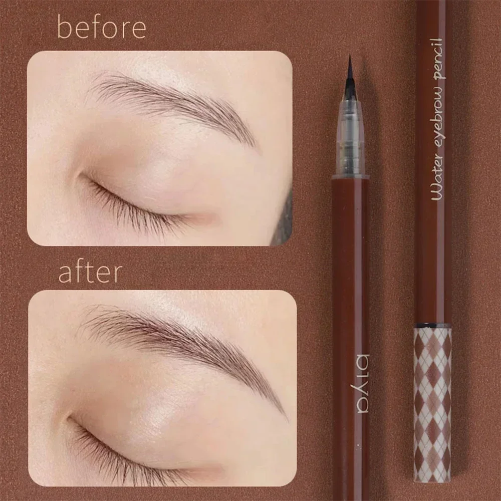 Lápiz de cejas ultrafino de 0,01mm, resistente al agua, de larga duración, delineador de ojos sin floración, lápiz de gusano de seda tumbado, herramientas de maquillaje de ojos fáciles de colorear