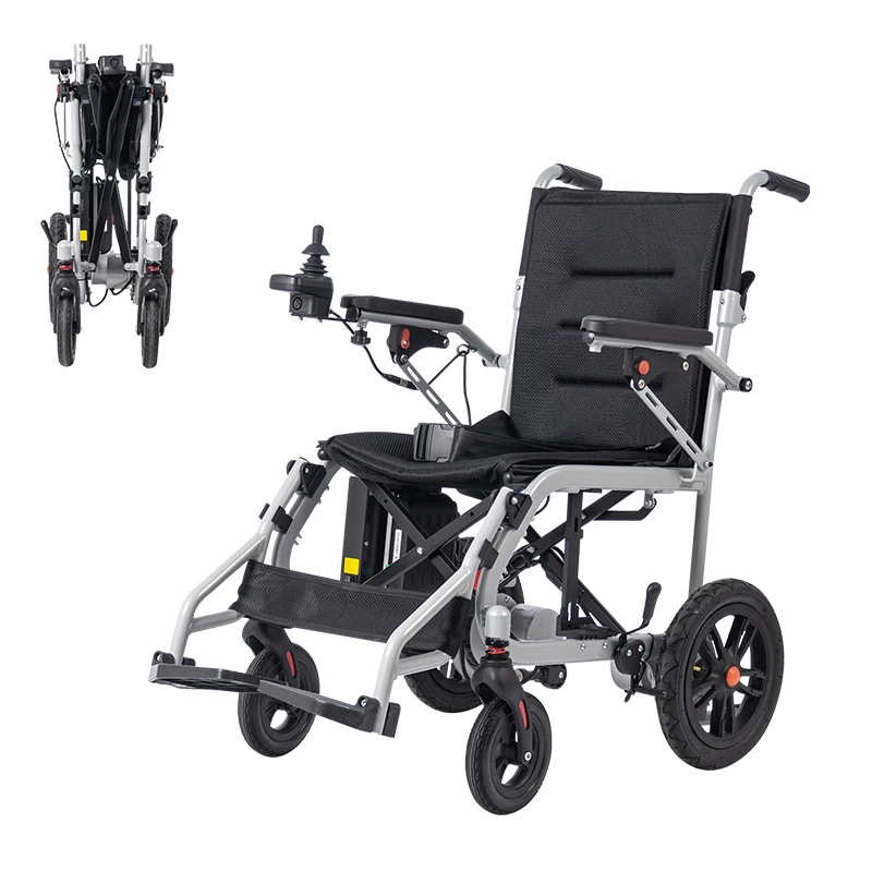 15kg 초경량 전동 유모차 장애인용 리튬 배터리 장착 접이식 전동 휠체어 항공 여행 승인