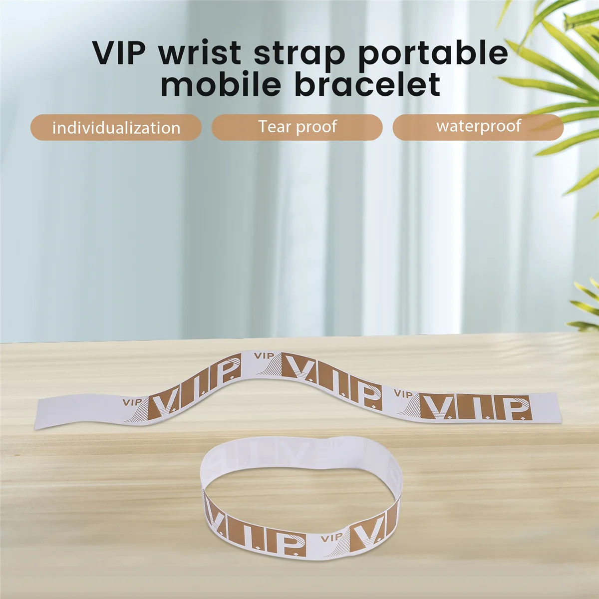 ABNP 500 Pcs VIP Wristbands Event Bracelets Personalized Wrist Bands Colored Waterproof Armband