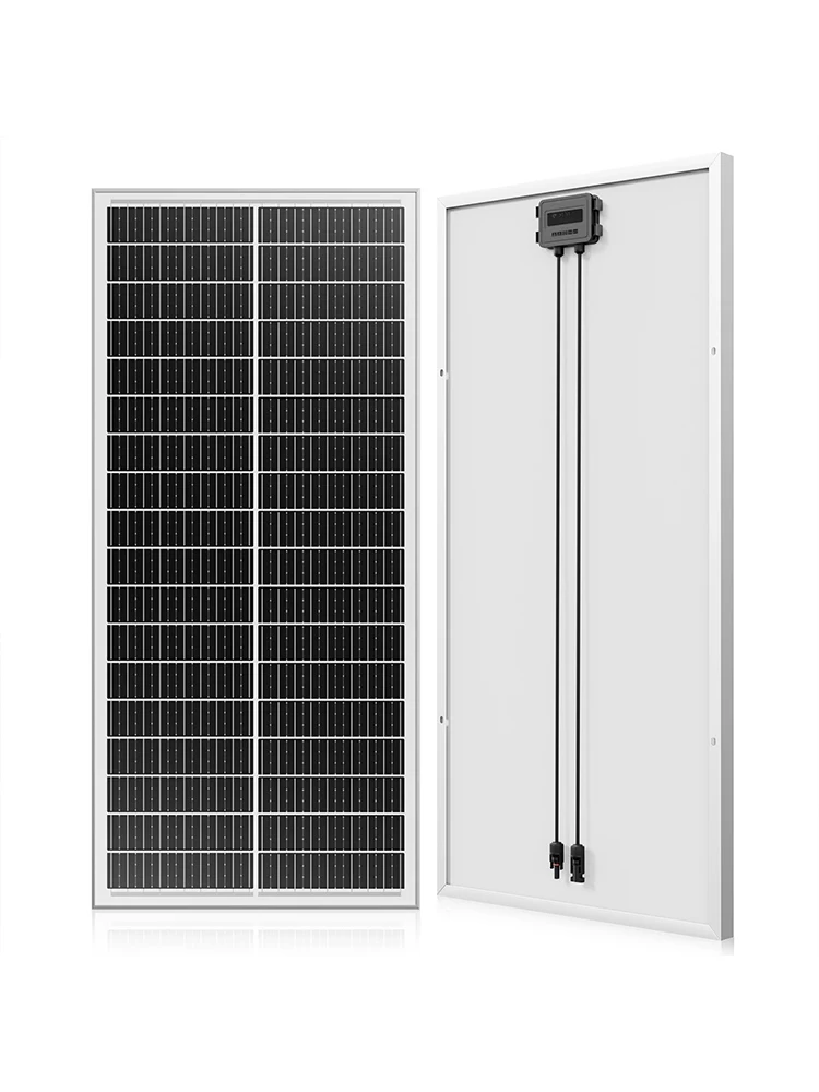 RVPOZWER 12,8 V 100 W starres Solarpanel 18BB N-Typ-Solarzellen, monokristallines Silizium, wasserdichtes Solarpanel für Camping/Zuhause/Wohnmobil