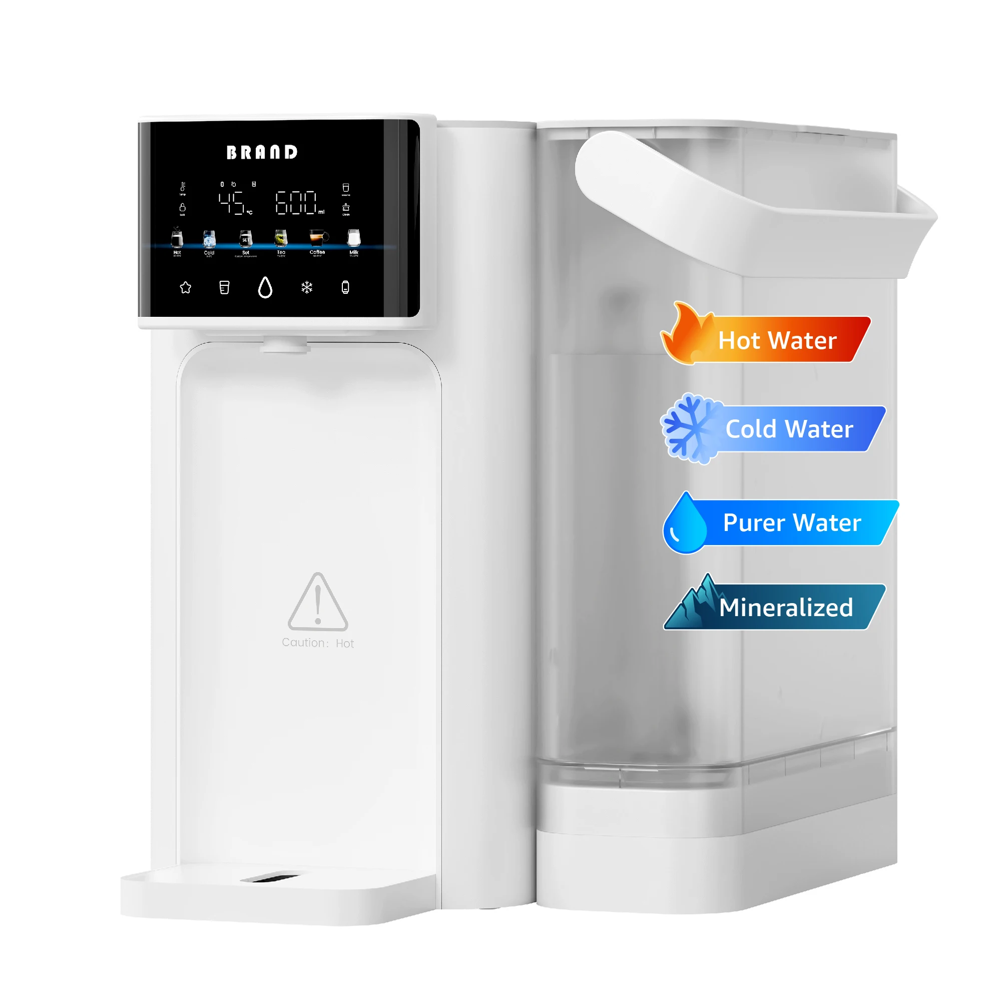 OEM ODM Countertop Hot and Cold Water Purifier Dispenser  Installation-Free  No Wastewater 6-Stage Water Purifier Machine