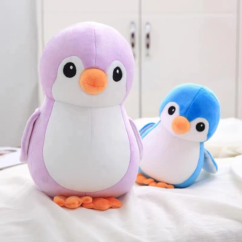 20-40Cm Schattige Pinguïn Knuffels Zwart/Blauw/Roze/Paars Gevulde Nanodeeltjes Dieren Verjaardagscadeau