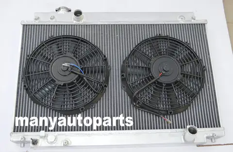 52MM Aluminum Radiator + Fans for LEXUS SC300 / TOYOTA SOARER JZZ31 1991-2000 MT