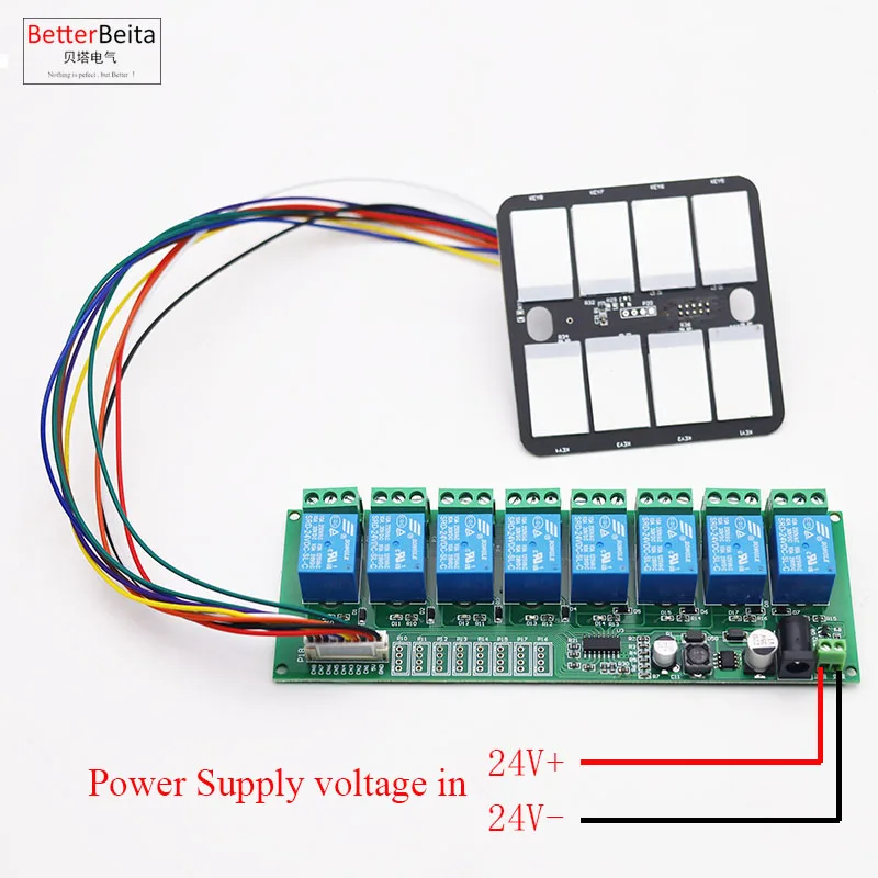 8 kanałów moduł przekaźnikowy z moduł przycisku dotykowego 8 sposoby kontroli do wielu kanałów przekaźnik