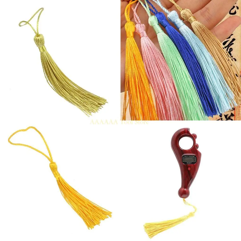 

A2BE Handmade Bead Counter Decor Polyester Tassels for w/ Hanging Ring Silk