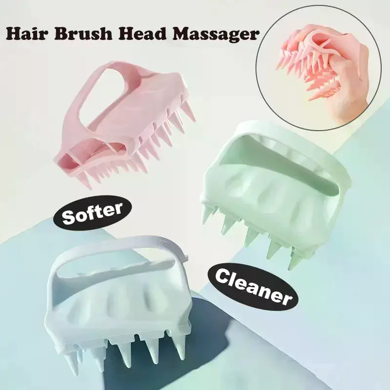 

Scalp Massager Shampoo Brush Hair Washing Scalp Brush Soft Silicone Scalp Massager Hair Comb For Dandruff Removal Shampoo Brush