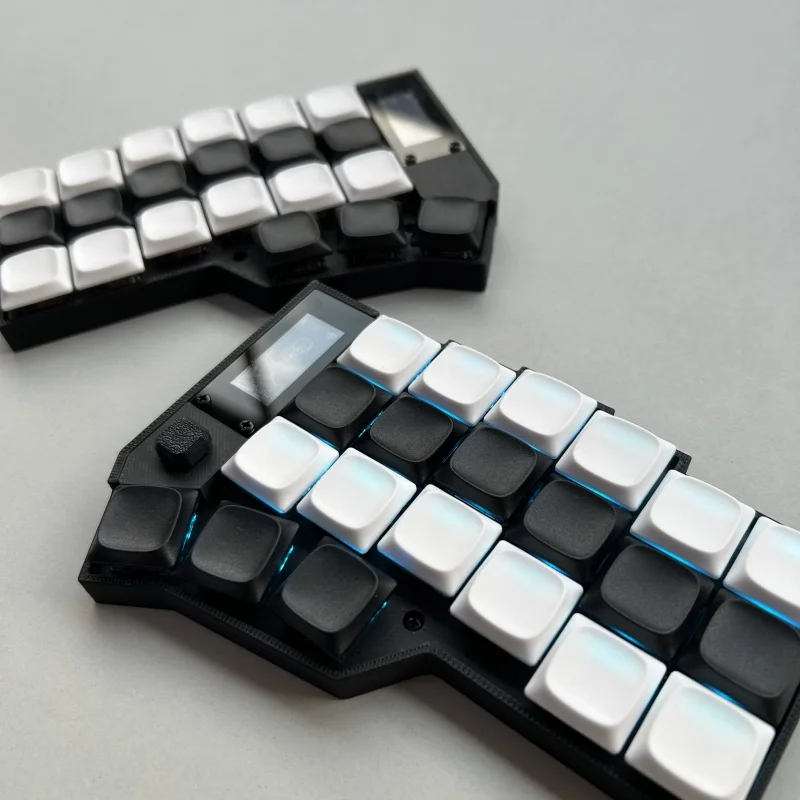 Kit de teclado Corne Split, Joystick de teclado inalámbrico Bluetooth/buena pantalla de visualización, interruptor de Choc RGB, compatible con ZMK, personaliza el jugador de PC