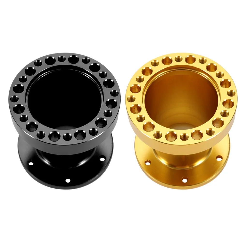 2 Colors 3inch Universal Car Steering Wheel Hub Aluminum Spacer Steering Wheel Hub Adapter Kit Car Steering Wheel Hub Adapter