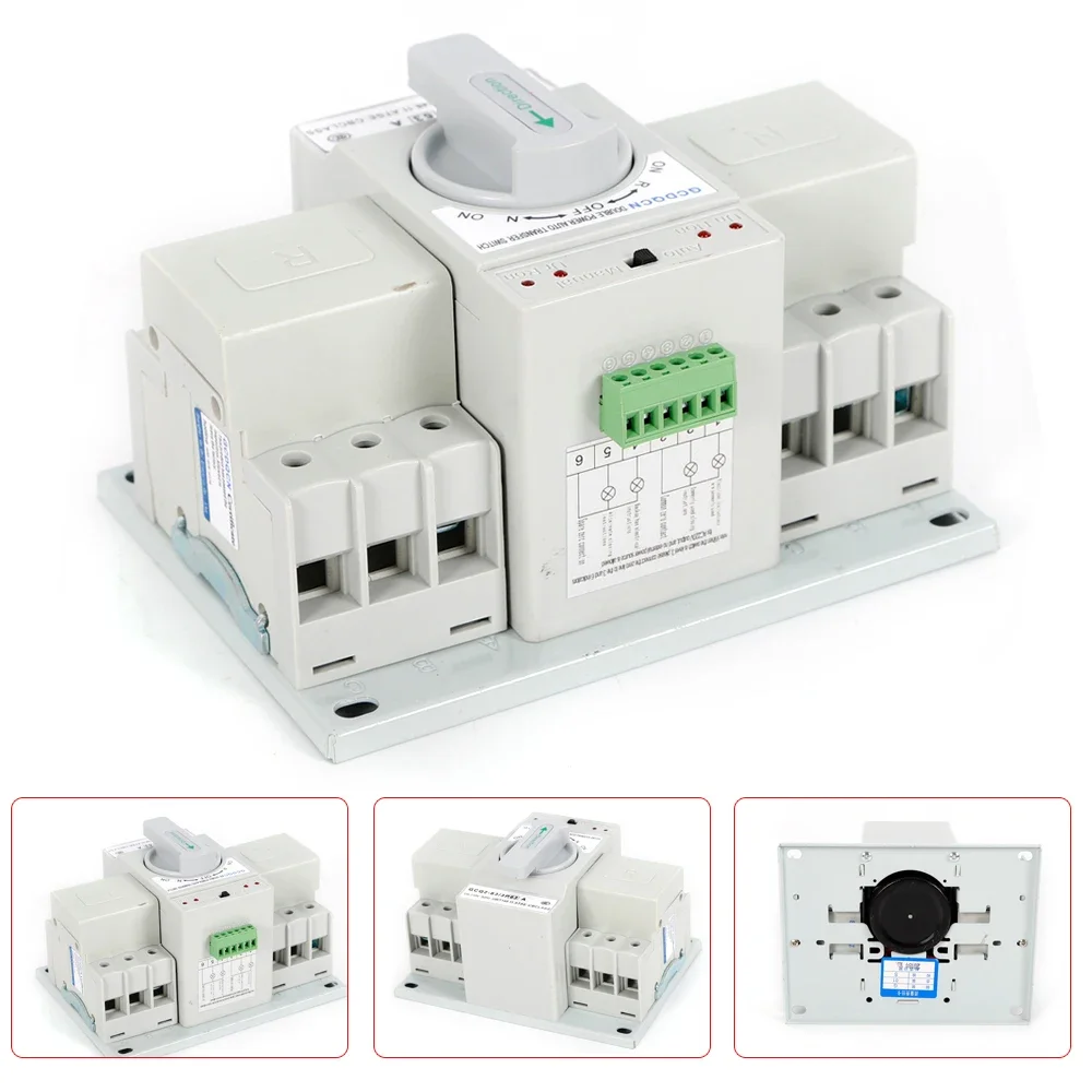 

3P 63A ATS Dual Power Automatic Transfer Switch Self Cast Generator Changeover Switch