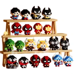 Superhero Building Blocks Anime Action Figure Batman Spider Man Image Dolls Toys Puzzle Assembly Toy Bricks Kid Gifts Wholesales