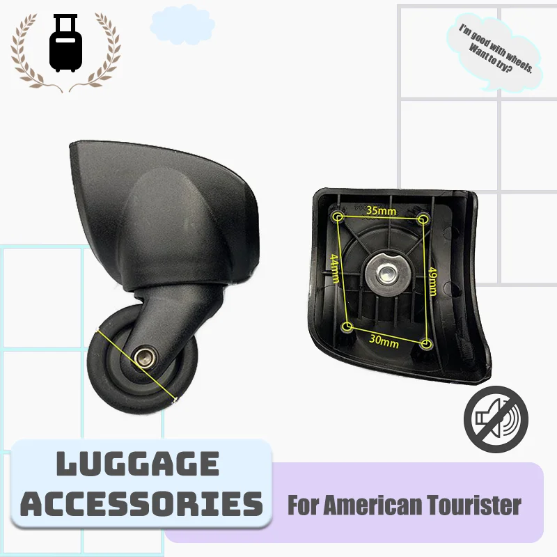 For American Tourister ZD-274 Ultra-Smooth Luggage Wheel Replacement Set - 2/4-Piece Swivel Wheels Effectively Reduces Suitcase