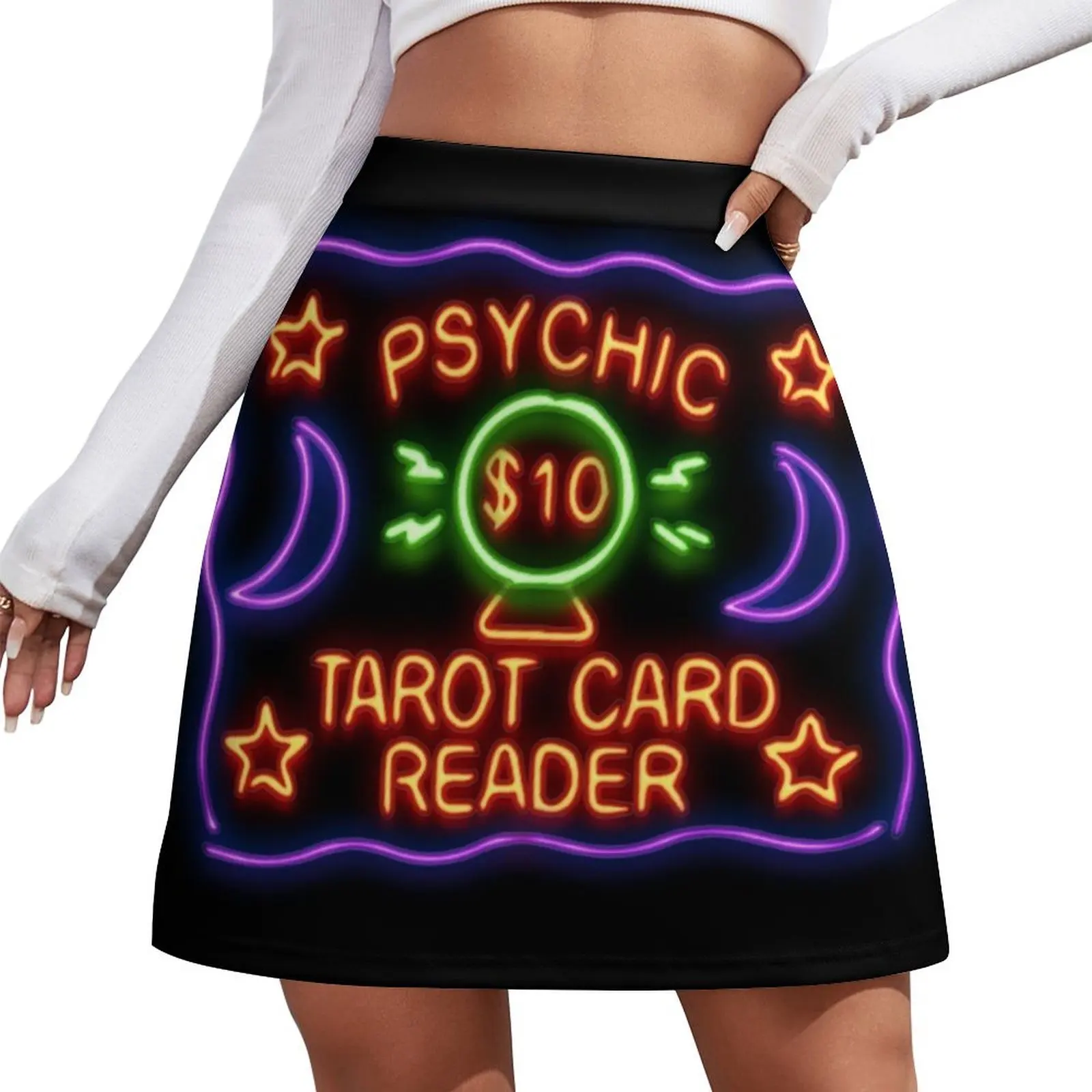 

Мини-юбка Psychic —Tarot Card Reader, юбка для девочек, платье для женщин, летние платья для выпускного вечера