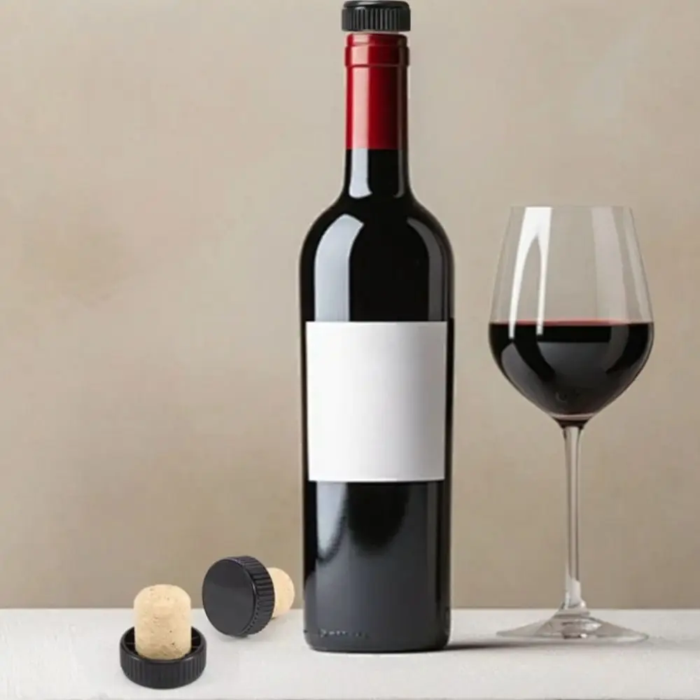 10PCS Practical T-Shape Wine Bottle Cork Vertical Anti-slip Groove Reusable Bottle Plug Sealing Wine Bottle Stopper Preserving view 4