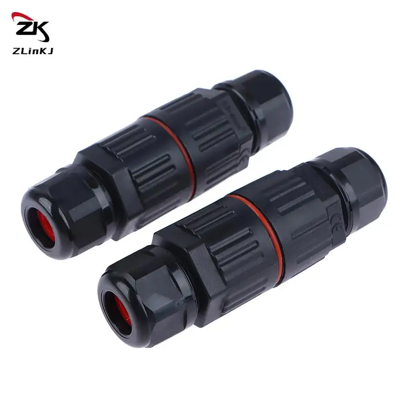 IP68 Electrical Waterproof Connector Wire Cable 2/3 Pin Outdoor Plug Straight Quick Push In Terminal Block Conductor Connectors