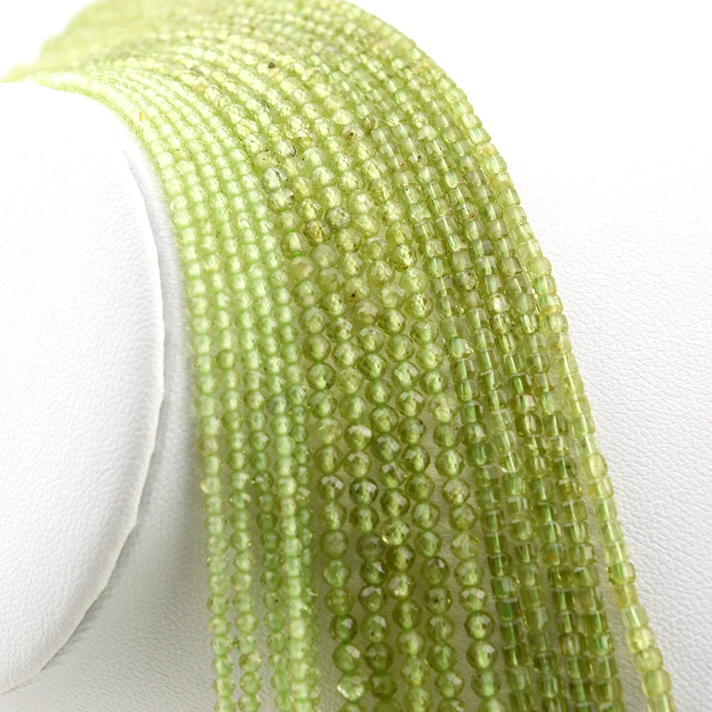 

Natural Peridot Faceted Round/Cube Beads 2mm,3mm，Fine Jewelry Making, DIY Bracelet And Necklace