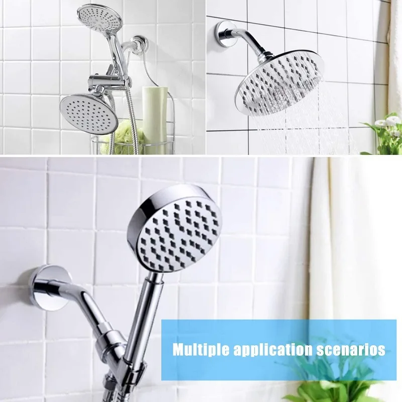 304 Stainless Steel Shower Head Extension Arm Wall Mounted Ceiling Rainfall Shower Tube Fixed Faucet Pipe Bathroom Accessories