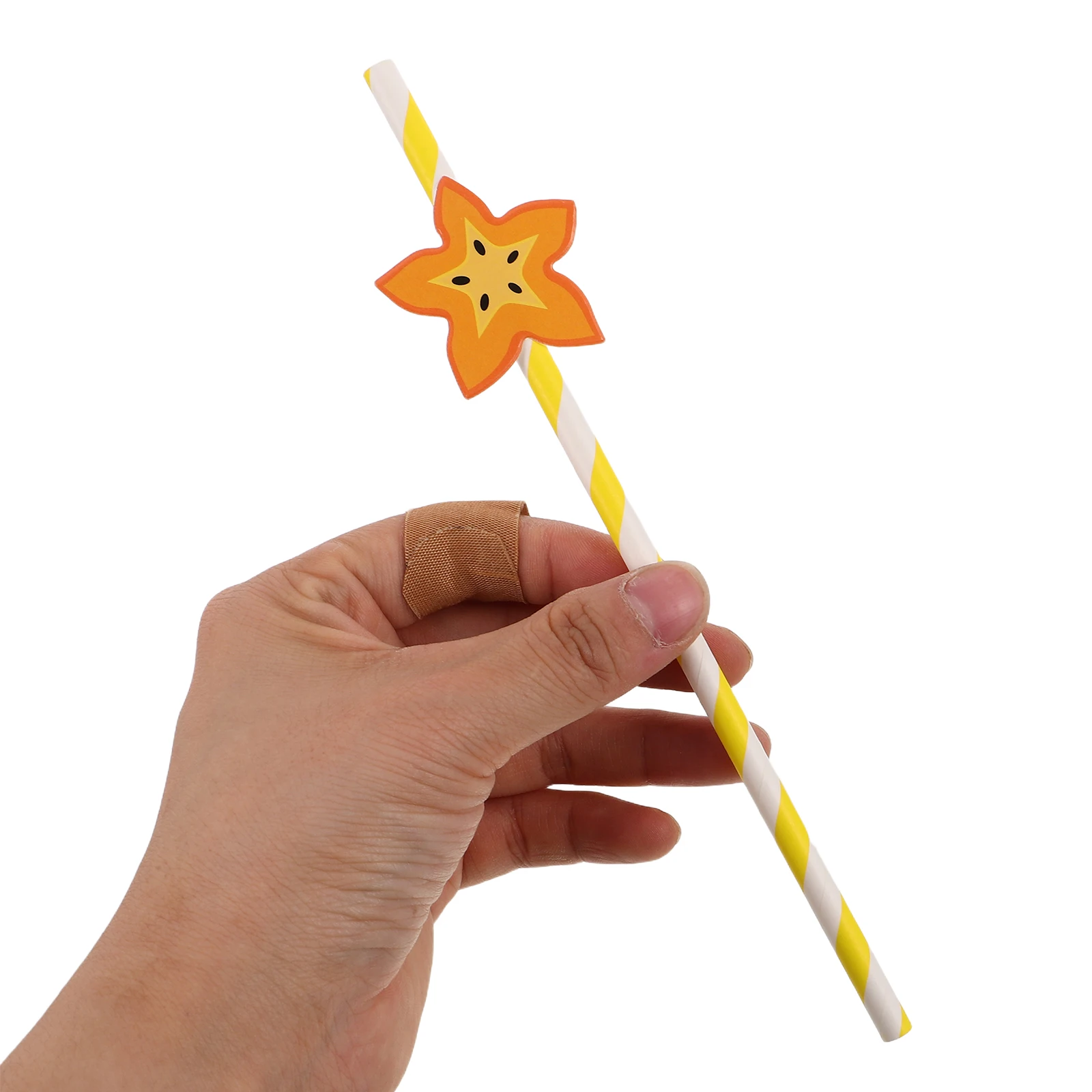 

100 Pcs Disposable Paper Straws Colorful Fruit-shaped Toppers Summer Event Cocktail Party Supplies Decorate Essentials Fun