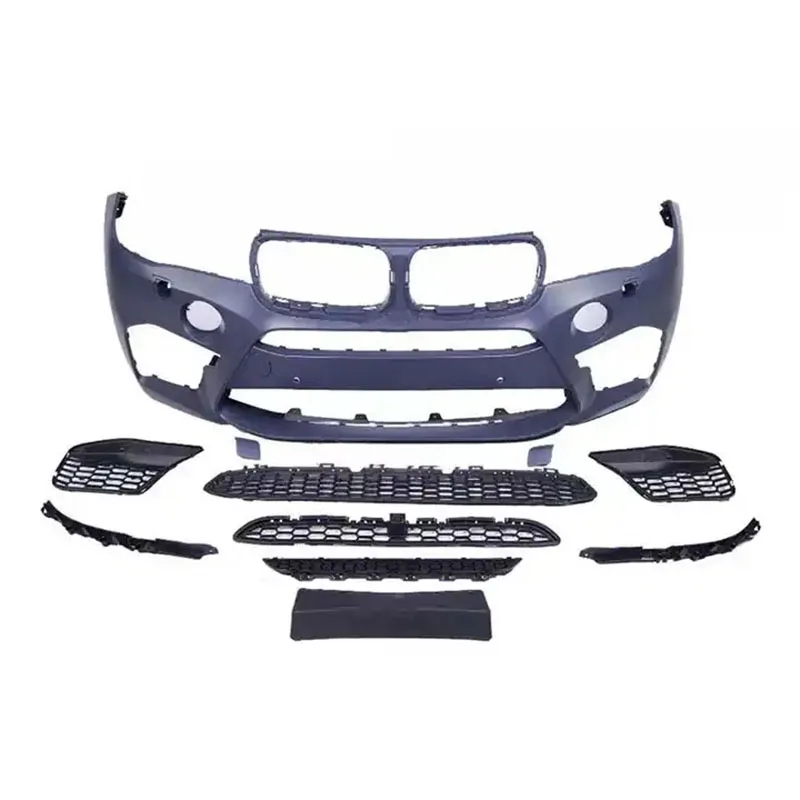 Auto Modified Body Kits for X6 F16 2014-2019 Upgrade to X6M Front and Rear Bumper with Grille Side Skirt Body Kit