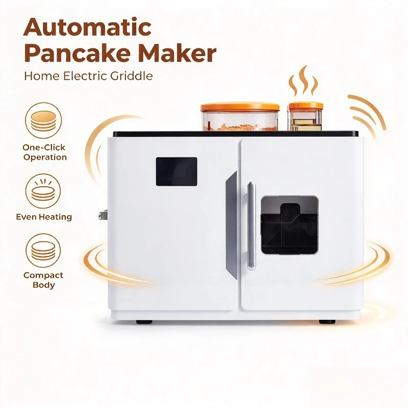 Automatic Pancake Maker Household Electric Crepe Machine Non-stick Baking Griddle for Home Breakfast Making