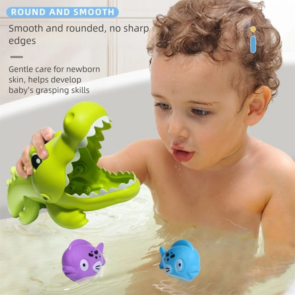

Big Crocodile Bathroom Bathing Toy Eating Small Fish Cartoon Water Playing Toys Multiple Types Fashion Crocodile Water Toy