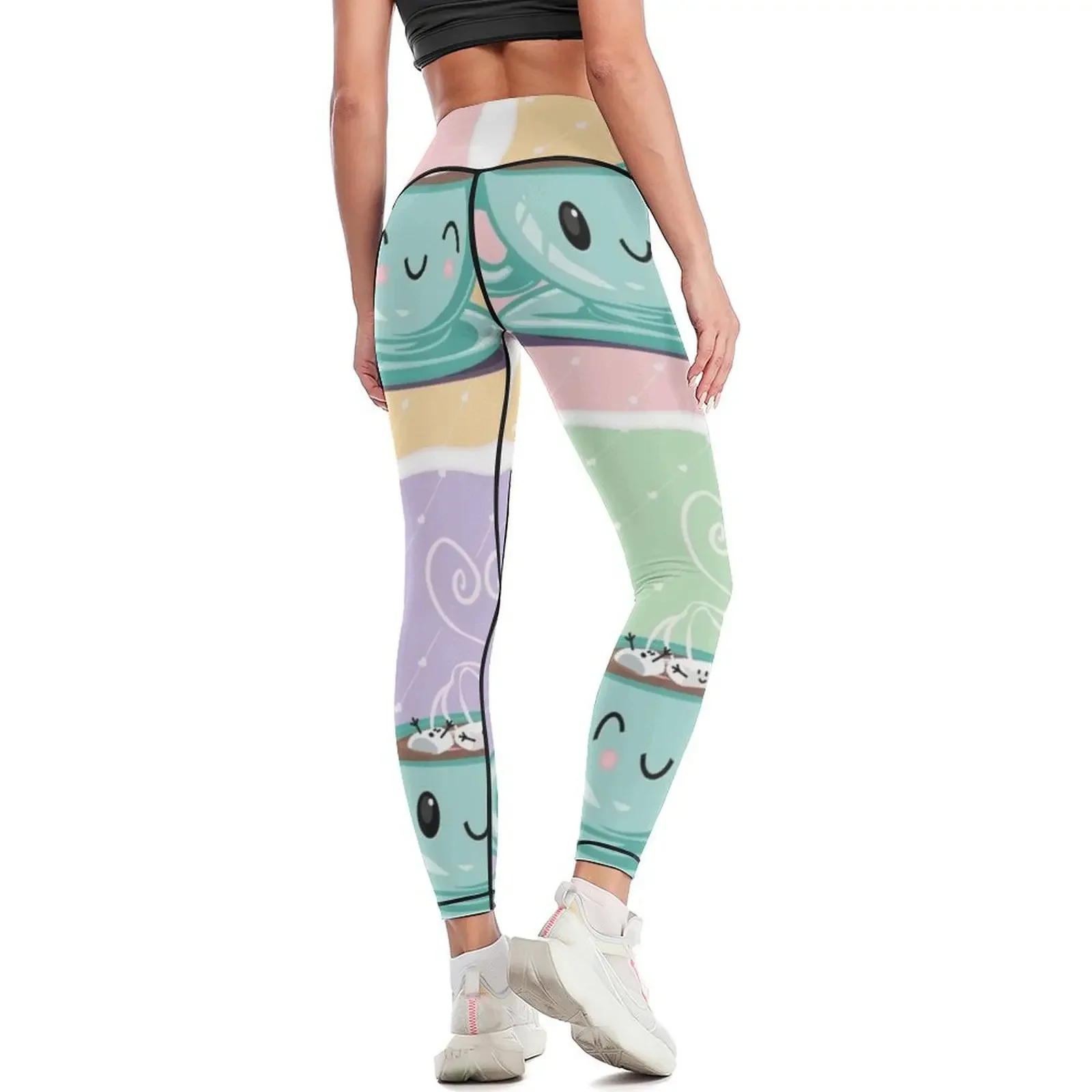 Happy Hot Chocolate Smiles Leggings legings for fitness gym's clothing legging pants raises butt Womens Leggings