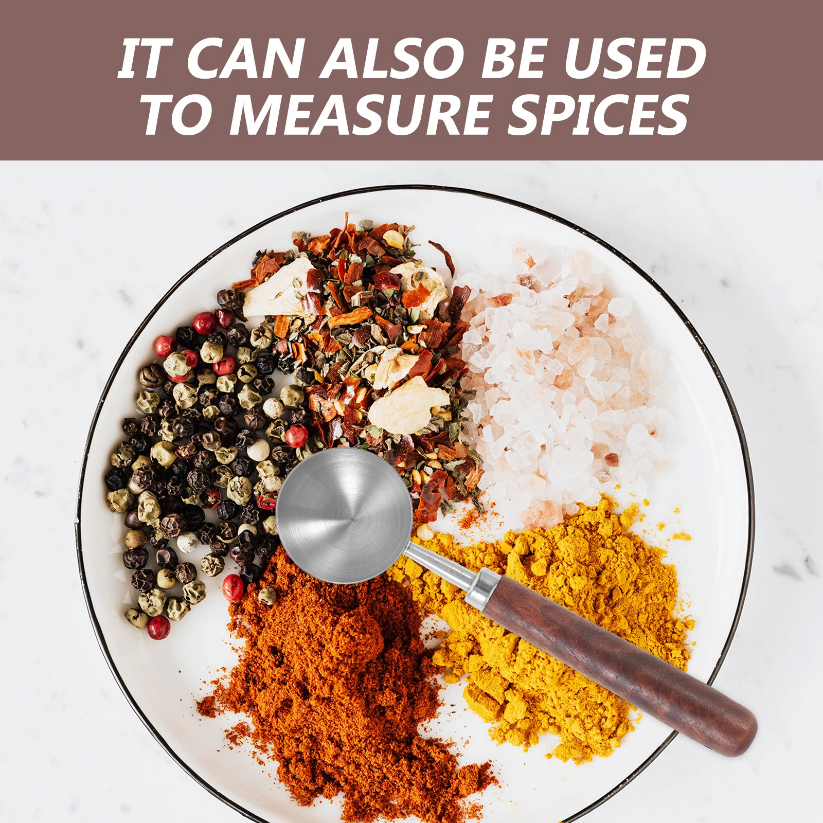 

Stainless Steel Multi-Function Measuring Spice For Coffee Beans Powder Kitchen Utensils Portable Small Canisters Baking Cooking