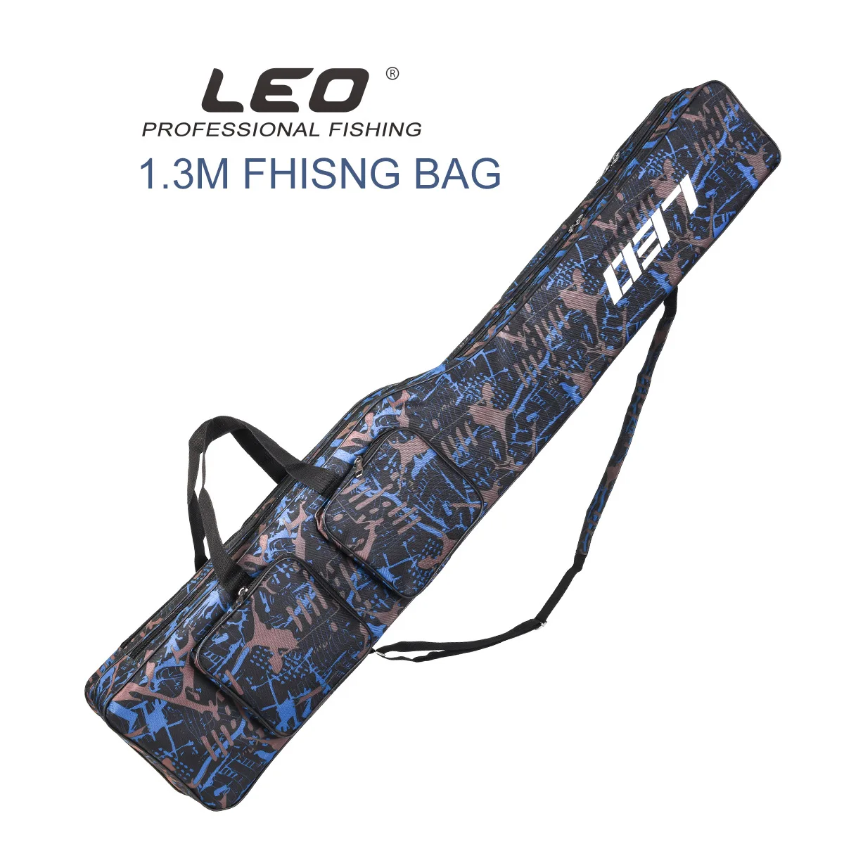 

LEO Multifunctional Fishing Rod Bag 2 Layers 130CM Fishing Tackle Bags 600D Polyester Fishing Reel Gear Storage Case Tackle Bag